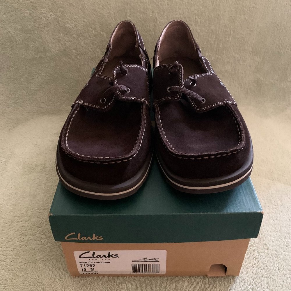 BNWOB Men's Clarks Couch Slippers Brown Size US 10